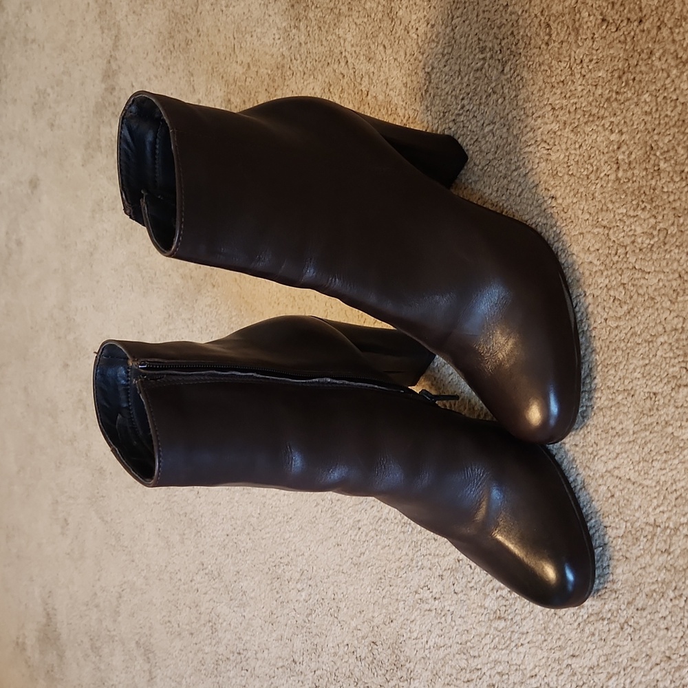 Chocolate brown ankle boots